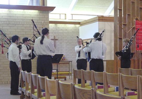 Overview of the group in St. Luke's sanctuary